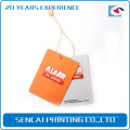 SenCai orange and silver double color tag with rope handle